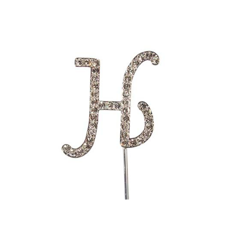 Cake Star - Letter H "diamante", 45 mm high