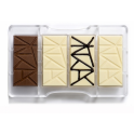 Decora - Form für Schokoladenriegel "geo", Hartplastik, 4 Vertiefungen jede 40x85 mm
