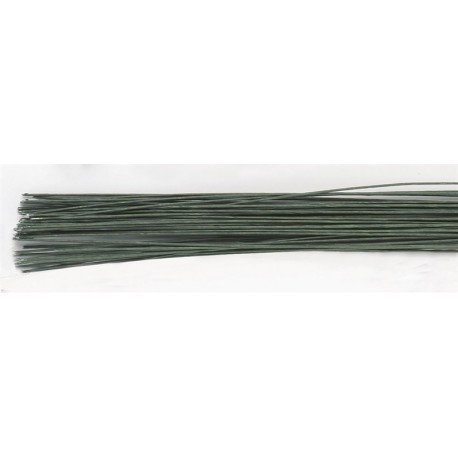 Culpitt - Green paper covered wire for flowers, 26 Gauge (0.46mm), env. 36 cm, 50 pieces