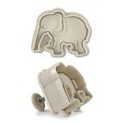 Ausstech- und Prägeform Elefant, Kunststoff, 6 cm