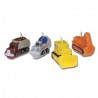 Bougies engins de construction, set de 4