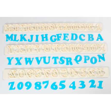 FMM Art Deco Alphabet & Number Tappits, 2 cm