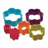 Colourworks - Flower cookie cutters plastic, 6 pieces
