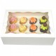 Mini Cupcake Schachtel Weiss, mit Einleger, für  12 Mini Cupcakes