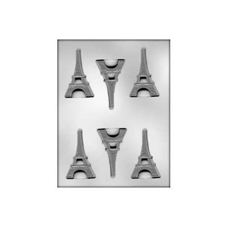 CK - Form für Schokolade Eiffel Turm, Hartplastik, 6 Vertiefungen