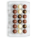 Decora - Plastic mold for half spheres, 18 cavities of 25 mm dia