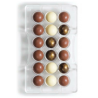 Decora - Moule en plastique rigide pour demi sphère, 18 cavités de 25 mm de dia