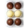 Decora - Form für Schokolade, halb Kugel, 6 Vertiefungen jede 75 mm Dia