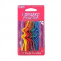 Primary colour curly candles, 20 pieces