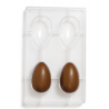 Decora - Moule en plastique rigide pour oeuf en chocolat, 70 gr, 4 cavités, 88 x 56 mm